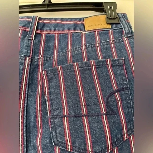 American Eagle Striped High-Rise Mini Skirt - Picture 3 of 5